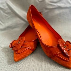 Via Spiga suede women’s size 9 flats 70s style burnt orange